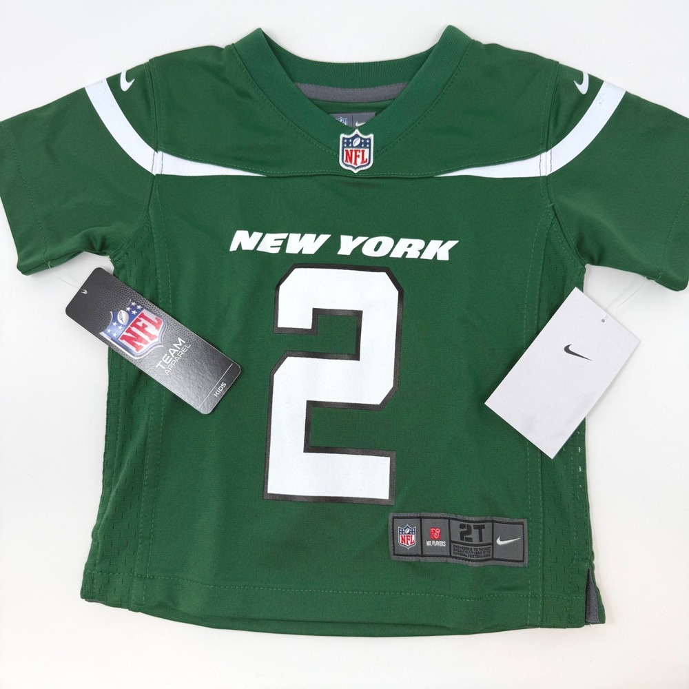Nike New York Jets Zach Wilson 2 NFL Jersey Green Toddler 2T 9Z1T1N9P9-NYJZW NEW